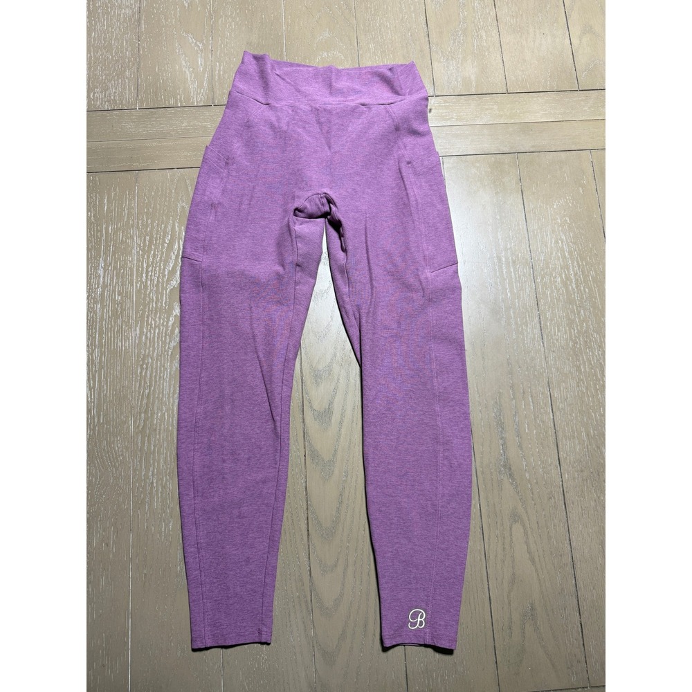 Bombshell Sportswear Leggings Womens Small Purple Heathered Scrunch Butt Pockets - Picture 2 of 13